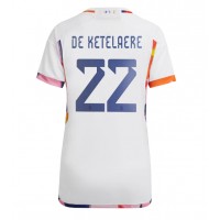 Maglie da calcio Belgio Charles De Ketelaere #22 Seconda Maglia Femminile Mondiali 2022 Manica Corta